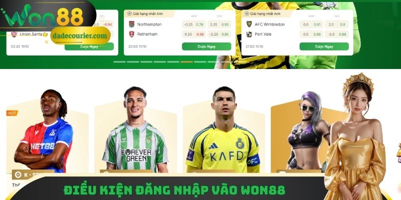 Điều kiện đăng nhập Won88 theo quy định chung